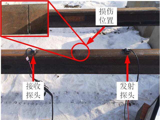 軌頭損傷檢測實(shí)驗(yàn)現(xiàn)場